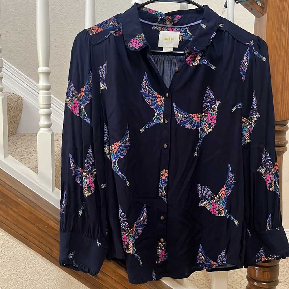 Maeve Anthropologie Button down Blouse